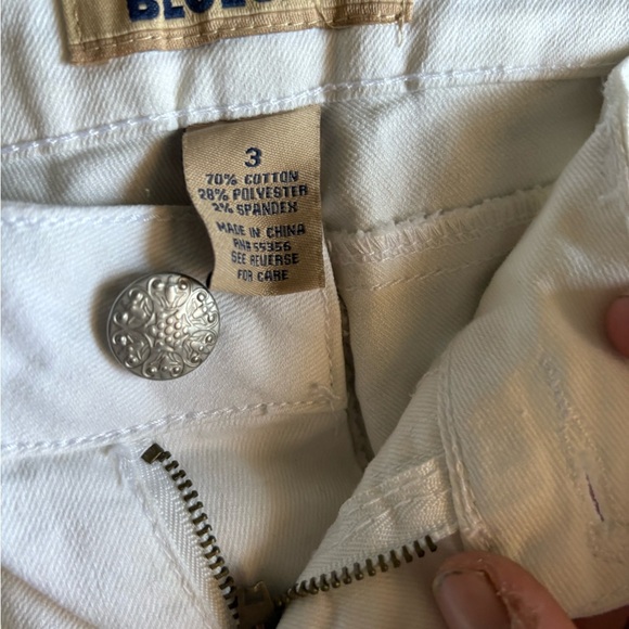 blue spice jeans size 3 Women’s White Denim Zip/button Cotton NWOT - Picture 5 of 9